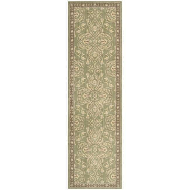Nourison Riviera RI01 Area Rug - 2'3" x 8' Runner - Green - Runner/Rectangle