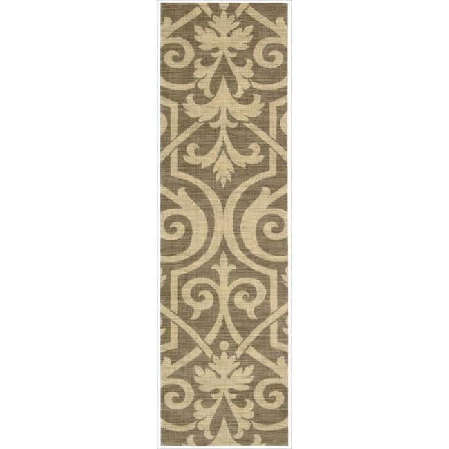 Nourison Riviera RI04 Area Rug - 2' 3" x 8' - Brown - Runner