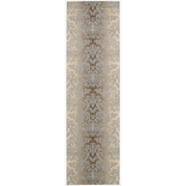 Riviera Mocha/Beige Wool Blend Rug (2'3 x 8') Nourison Runner Rugs