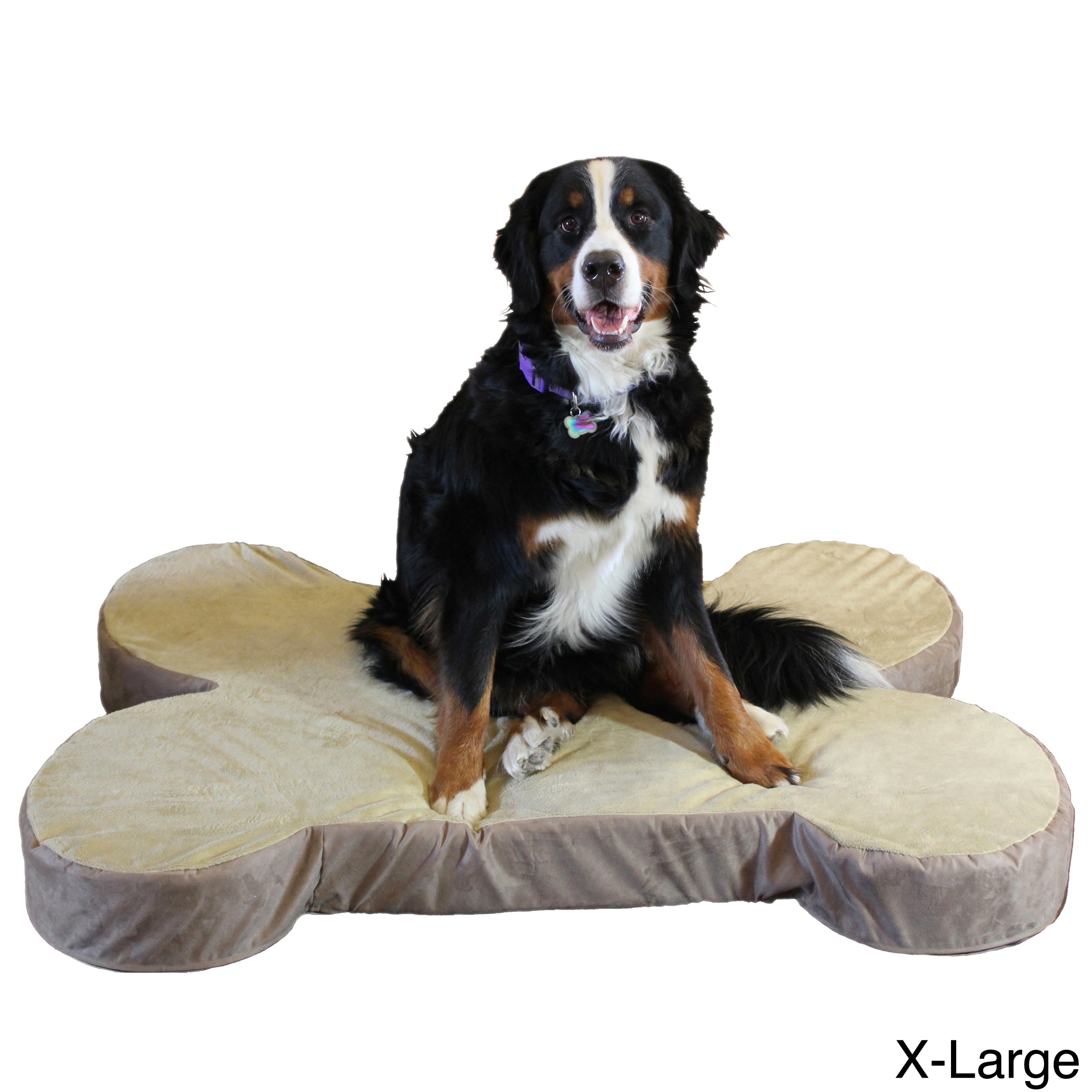 Bone shaped memory top foam dog mat