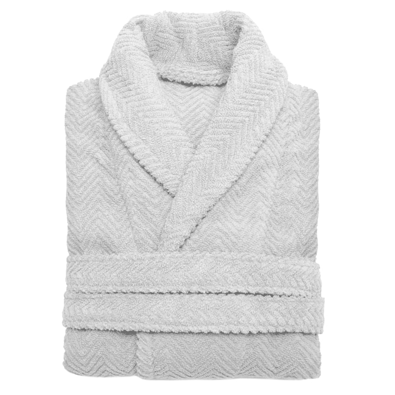 Authentic Hotel Spa Herringbone Weave Turkish Cotton Unisex Bath Robe