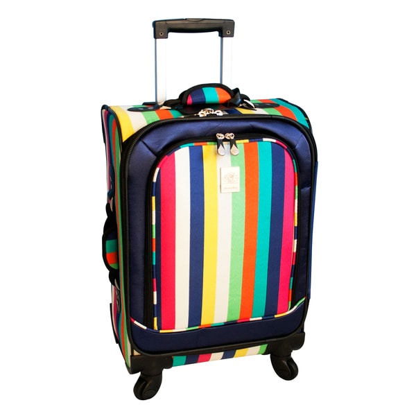 Jenni Chan Multi Stripes 21 inch 360 Quattro Carry on Spinner Upright Jenni Chan Carry On Uprights