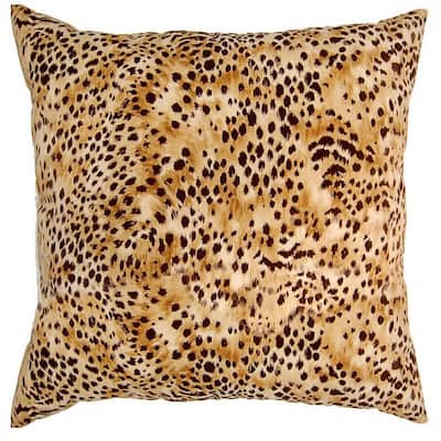 Kit Kat Amber Cheetah Print 17-inch Throw Pillows (Set of 2)