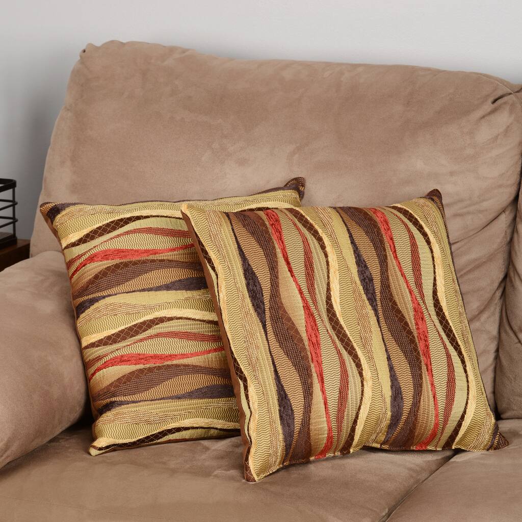 New Wave Brick 17-inch Throw Pillows (Set of 2)