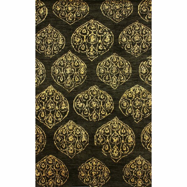 nuLOOM Hand-knotted Brown New Zealand Wool Rug - 5' x 8'