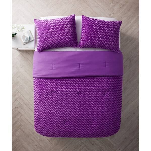 Shop Vcny Rose Fur Comforter Set Free Shipping Today Overstock