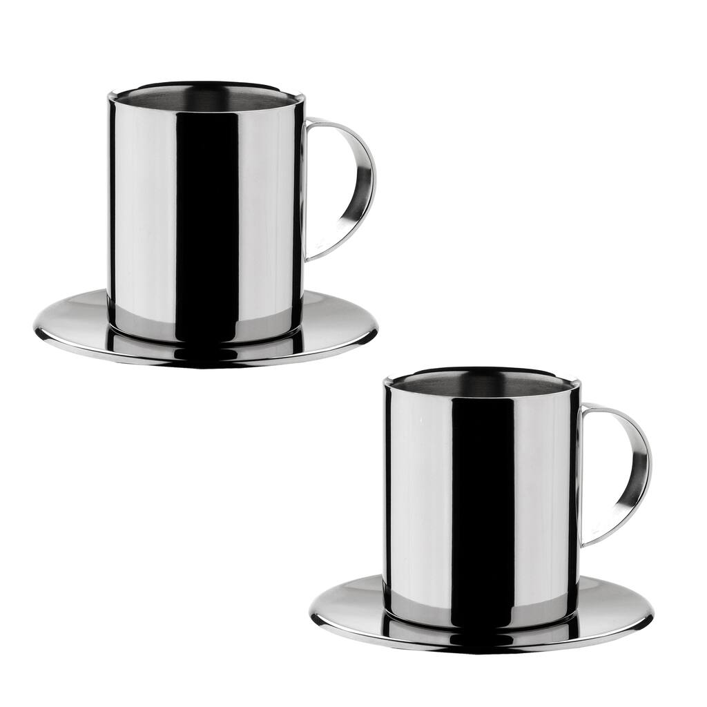 Miu France Stainless Steel Cappuccino Cups (Set of 2)