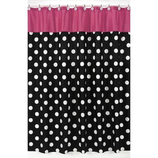 Pink Polka Dot Shower Curtains Online At Our Sweet Jojo Designs Hot Dot Modern Shower Curtain