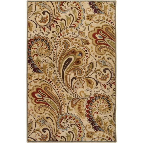 Hand-tufted Reatta Beige Wool Area Rug (9' x 13')