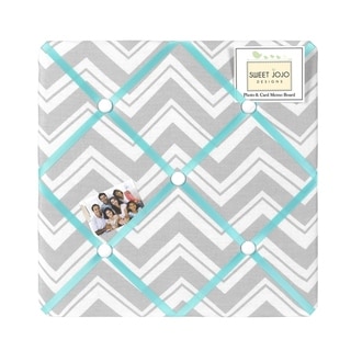 Sweet JoJo Designs Turquoise and Grey Zig Zag Bulletin Board