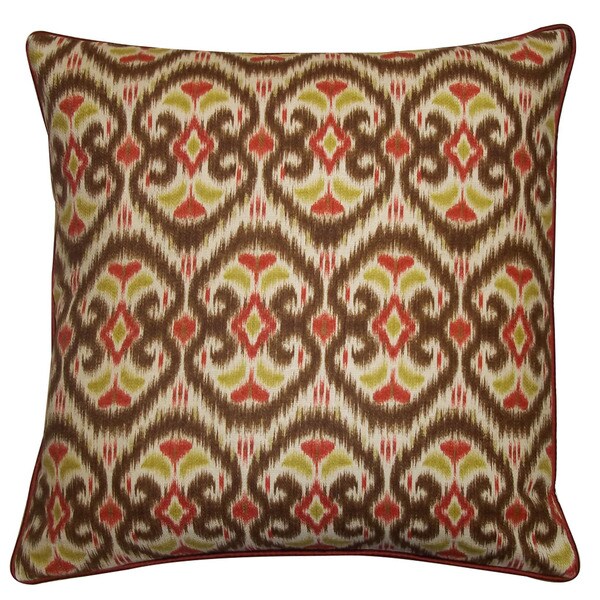 Handmade Bali Tan Decorative Pillow - 20" x 20"