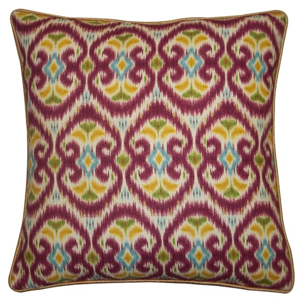 Handmade Bali Red Decorative Pillow - 20" x 20"