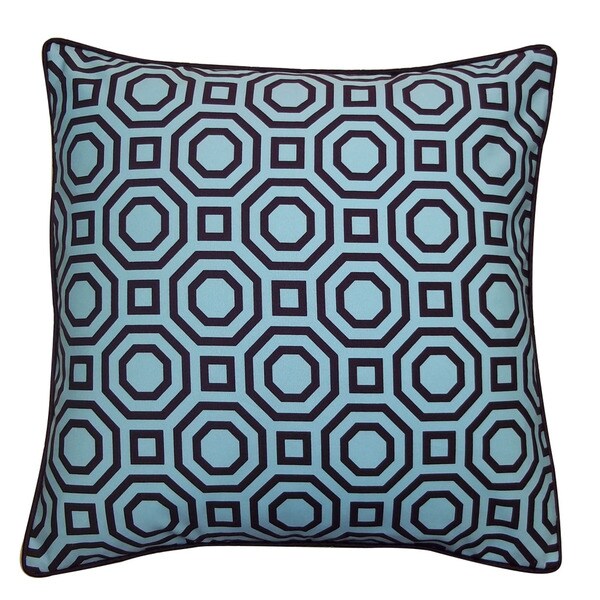 Handmade Labyrinth Blue Decorative Pillow - 20" x 20"