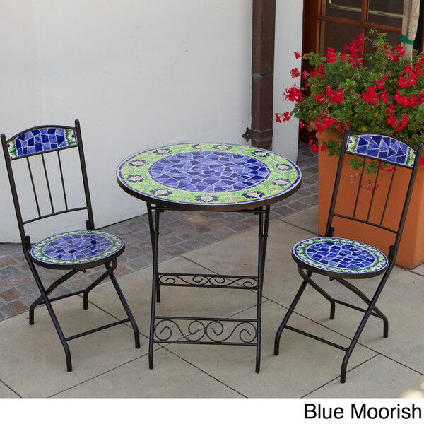 tiled bistro table and chairs