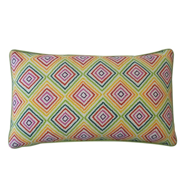 Jiti Square Green 12-inch x 20-inch Pillow - Free Shipping Today - Overstock.com - 15035034