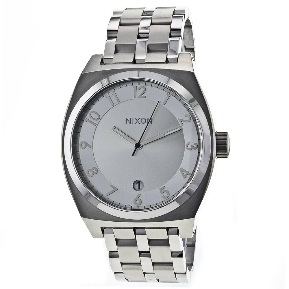 Nixon Men's Silver Monopoly Watch