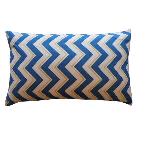 Handmade Alberta Blue Down Pillow - 12" x 20"