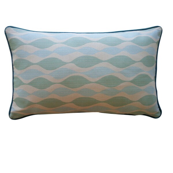Jiti 'Dylan' Aqua 12-inch x 20-inch Pillow