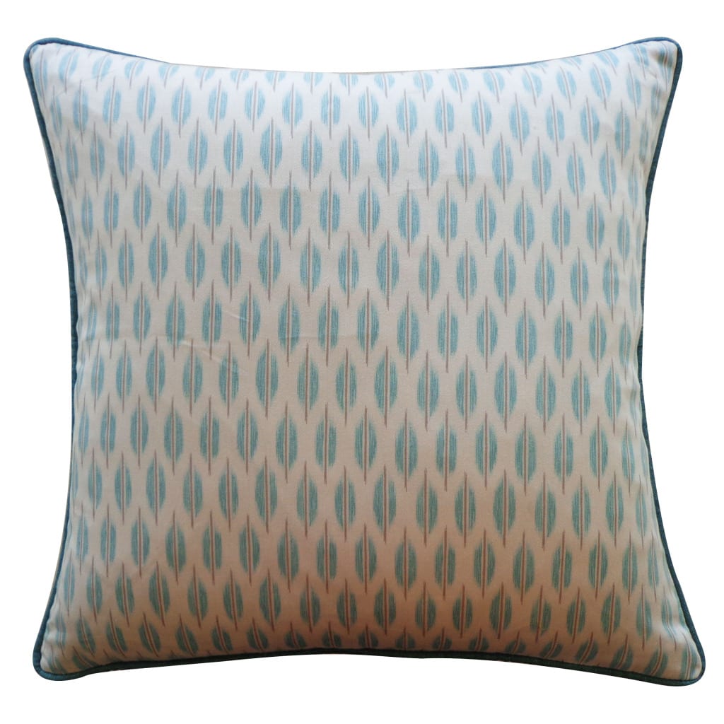 Jiti Aqua Arrow Geometric Cotton Accent Pillow - 20 x 20