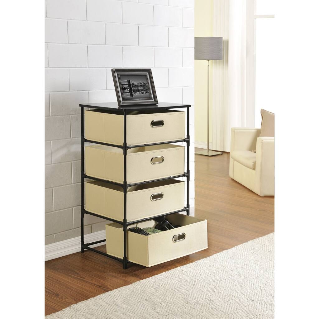 Ameriwood Home 4-bin Storage End Table