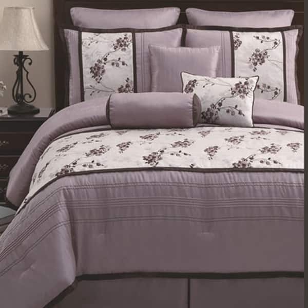Shop Heather Lilac 8 Piece Comforter Set Free Shipping Today