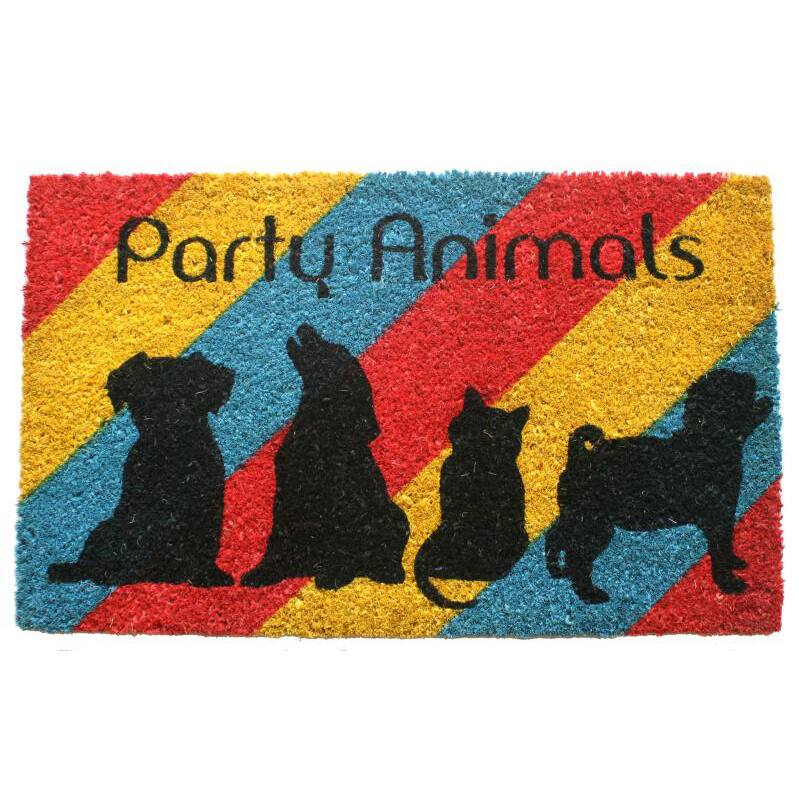 Entryways Party Animals Coir Doormat