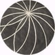 preview thumbnail 83 of 97, Chamba Handmade Transitional Wool Area Rug 6' Round - Charcoal - Runner/Round