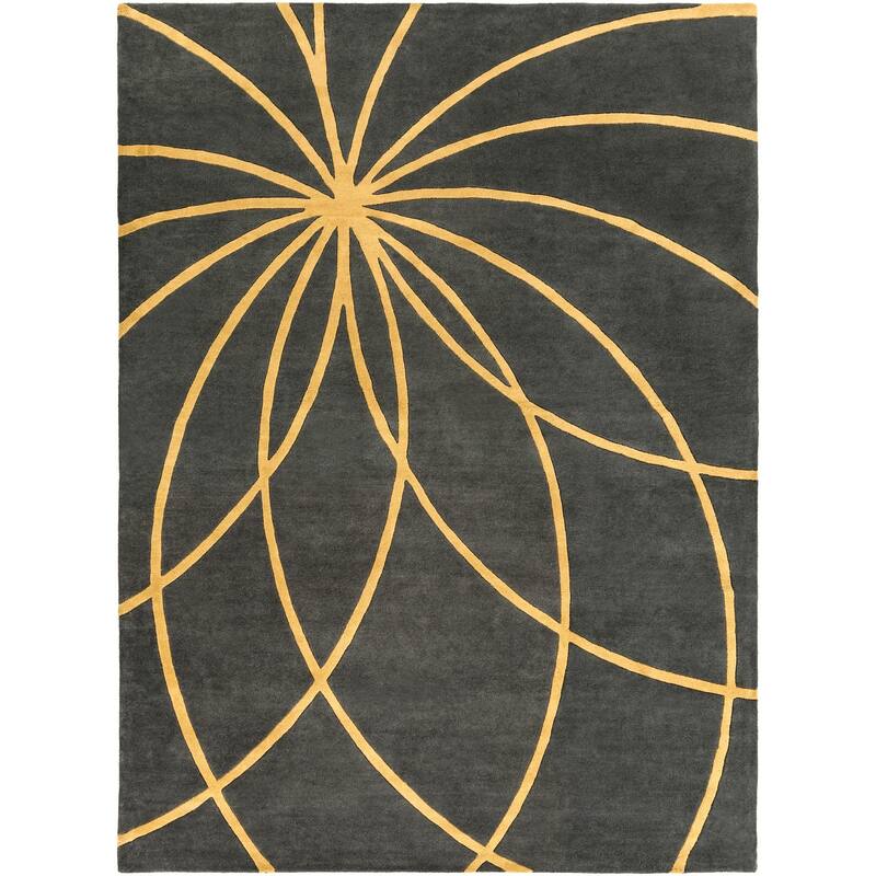 Chamba Handmade Transitional Wool Area Rug - Yellow 8' x 11'