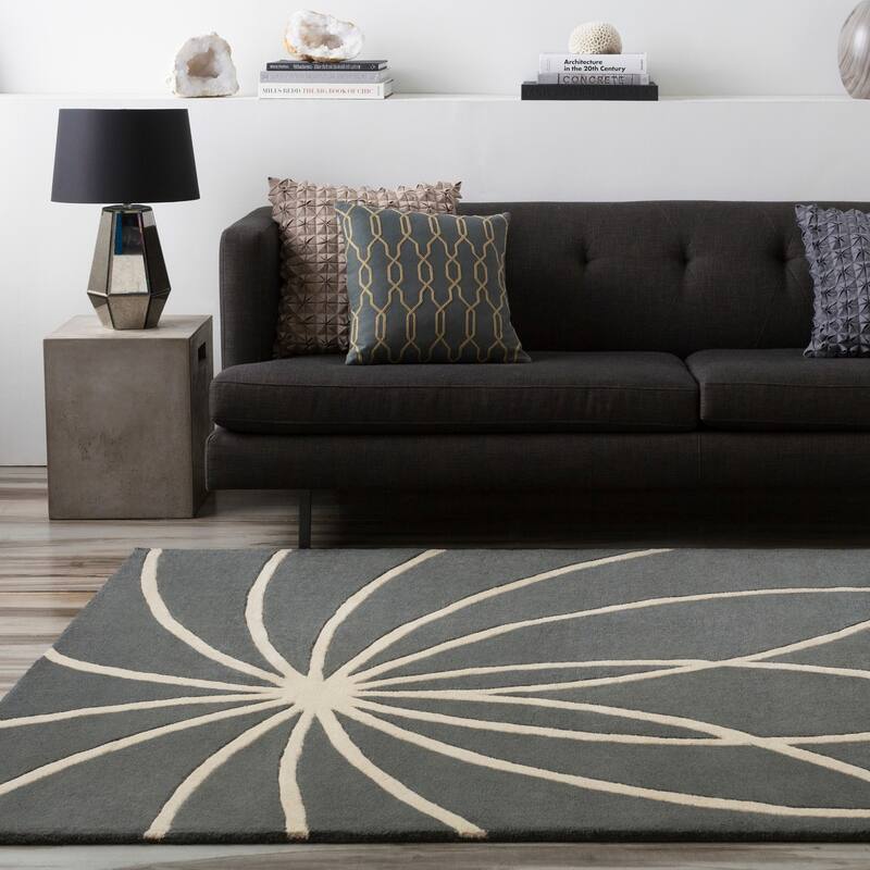 Chamba Handmade Transitional Wool Area Rug - Taupe 8' x 11'