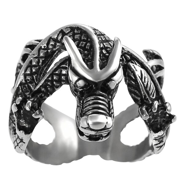 stainless steel dragon ring