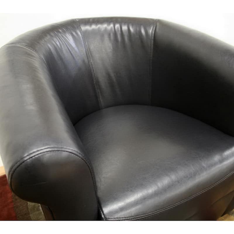 Baxton Studio 'Julian' Black Faux Leather Club Chair