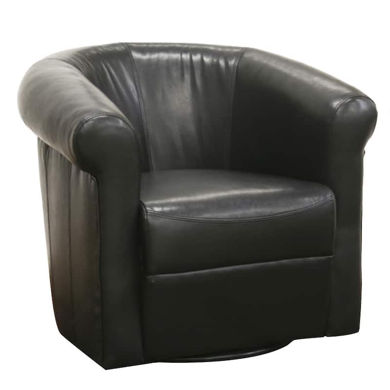 Baxton Studio 'Julian' Black Faux Leather Club Chair