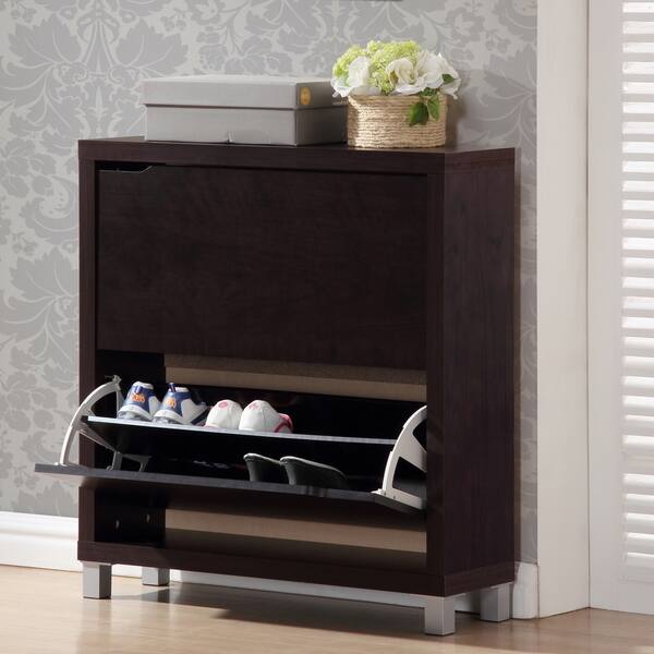 Shop Baxton Studio Marsha Modern Double Shoe Cabinet Free