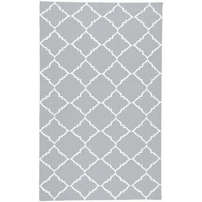 Hand-woven Altamura Dove Gray Wool Area Rug - 8' x 11'/Surplus