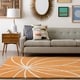 preview thumbnail 20 of 97, Chamba Handmade Transitional Wool Area Rug 8' x 11' - Orange/White - Runner/Rectangle
