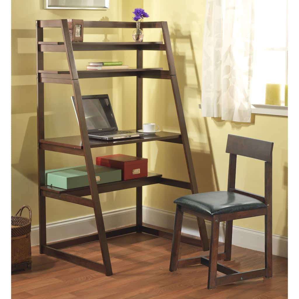 Simple Living Ladder Desk with Shelf Set