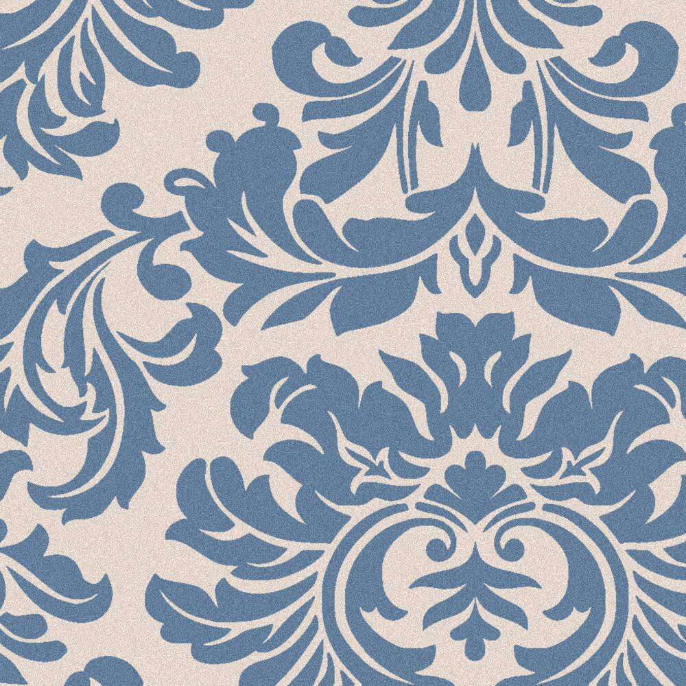 Hand-tufted Slate Blue Mondial Wool Area Rug - 4' Square/Surplus