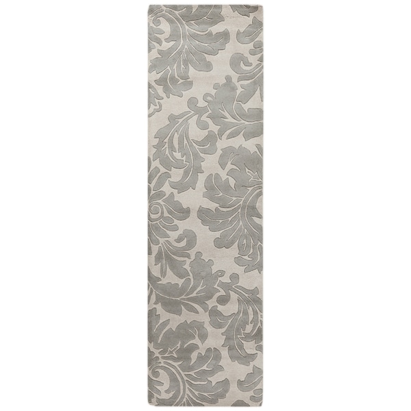 Hand-tufted Bay Leaf Modena Wool Area Rug (3' x 12')