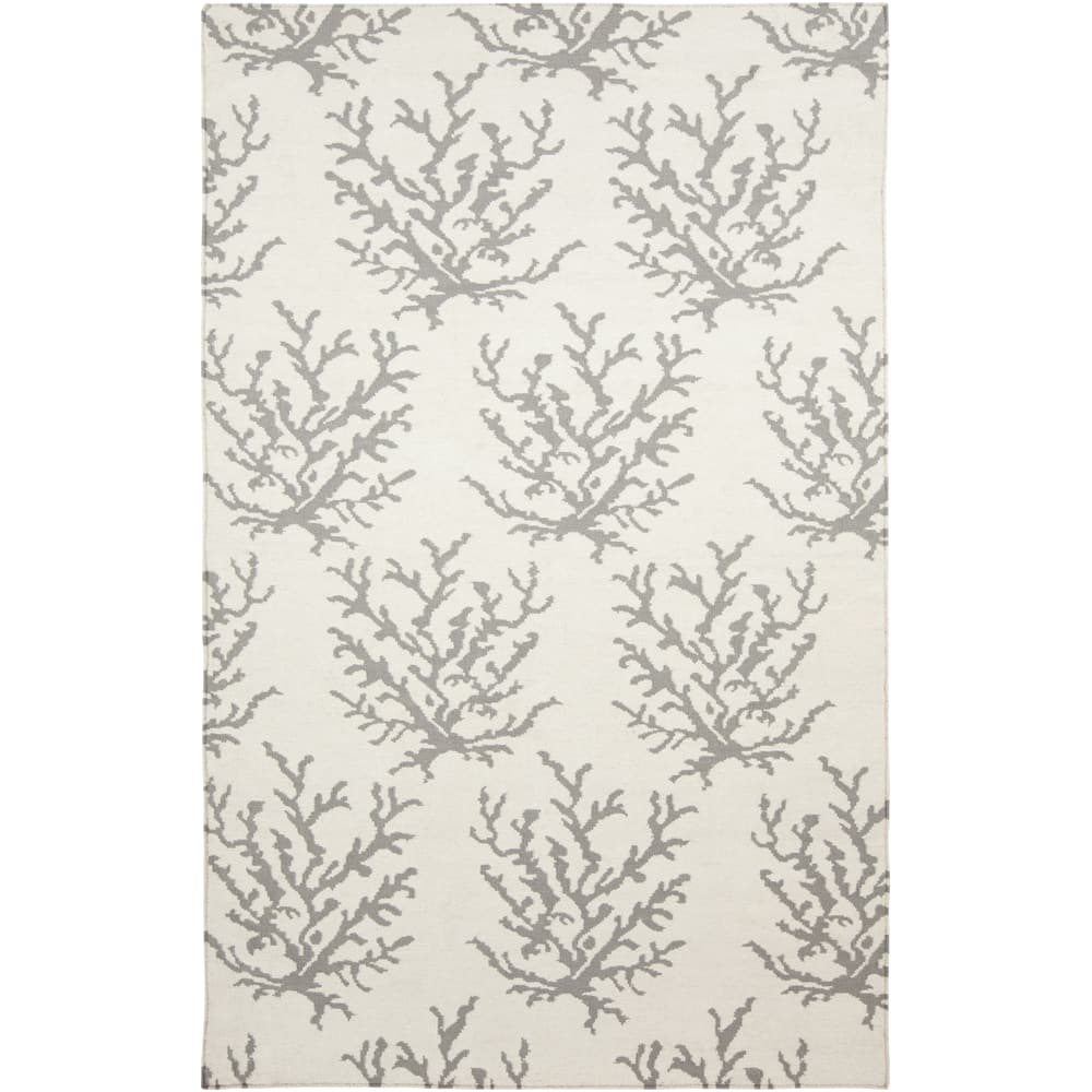 Hand-woven Gremlin White/Light Gray Wool Area Rug - 3'3" x 5'3" - 3'3" x 5'3"