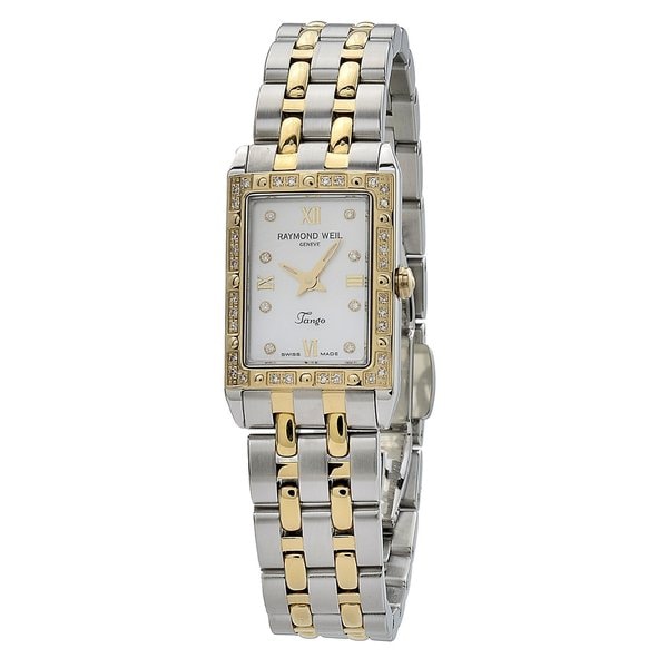 raymond weil tango ladies mother of pearl dial with diamonds