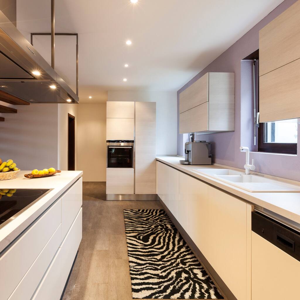 Black/White Zebra Aquila Animal Print Area Rug - 2'7" x 7'3" Runner