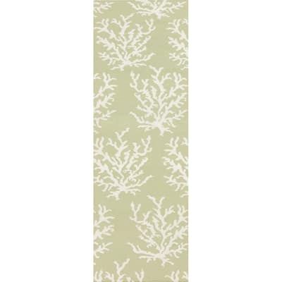 Hand-woven Horizon Lettuce Leaf Wool Area Rug - 2'6" x 8' Runner - 2'6" x 8' Runner