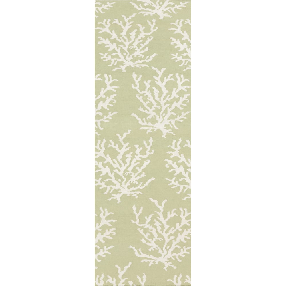 Hand-woven Horizon Lettuce Leaf Wool Area Rug - 2'6" x 8' Runner - 2'6" x 8' Runner