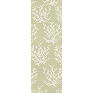 Hand-woven Horizon Lettuce Leaf Wool Area Rug - 2'6" x 8' Runner - 2'6" x 8' Runner
