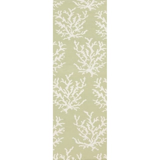Hand-woven Horizon Lettuce Leaf Wool Area Rug - 2'6" x 8' Runner - 2' 6" x 8'