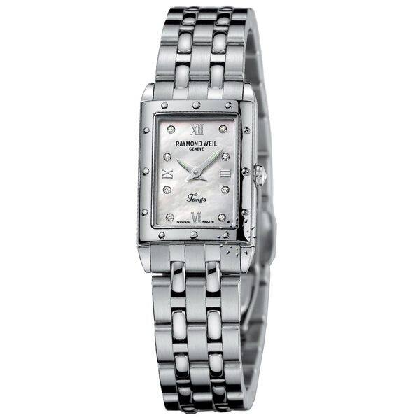 slide 1 of 1, Raymond Weil Tango Women's Mother of Pearl Diamond Dial Watch