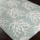 preview thumbnail 4 of 4, Hand-woven Hornet Powder Blue Wool Area Rug - 2'6" x 8' Runner - 2' 6" x 8'