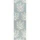 preview thumbnail 2 of 4, Hand-woven Hornet Powder Blue Wool Area Rug - 2'6" x 8' Runner - 2' 6" x 8'