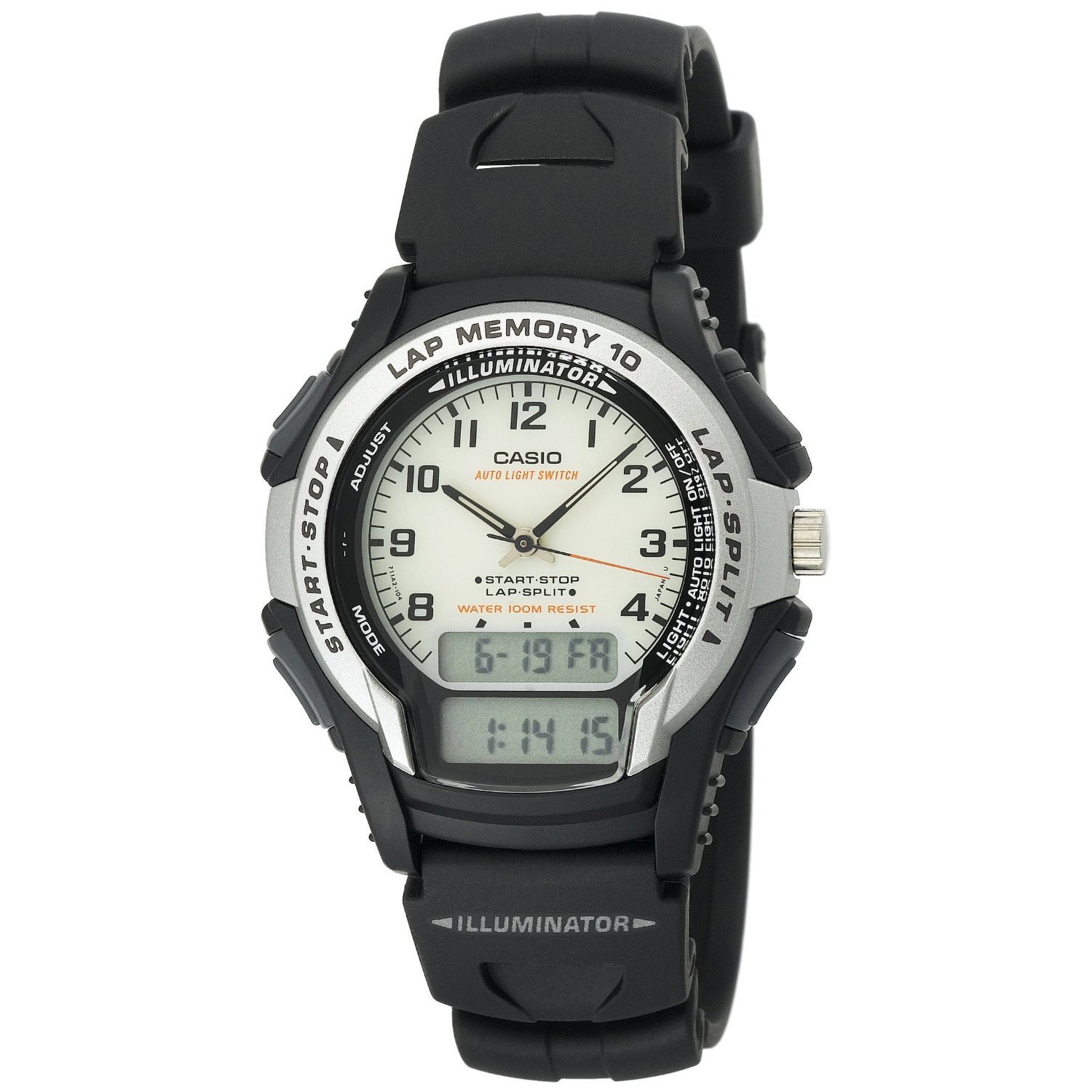 casio analog illuminator watch