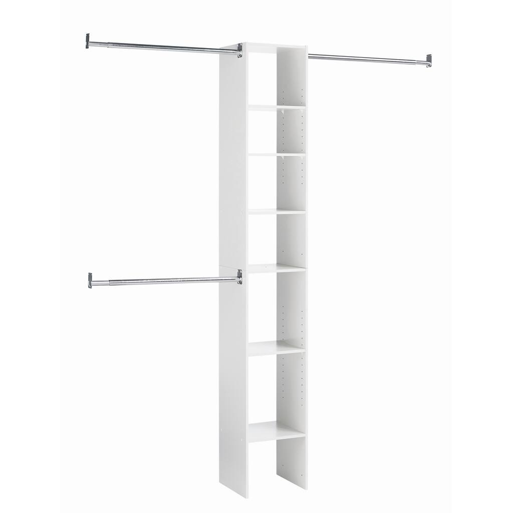 akadaHOME 7-shelf White Closet Tower - N/A
